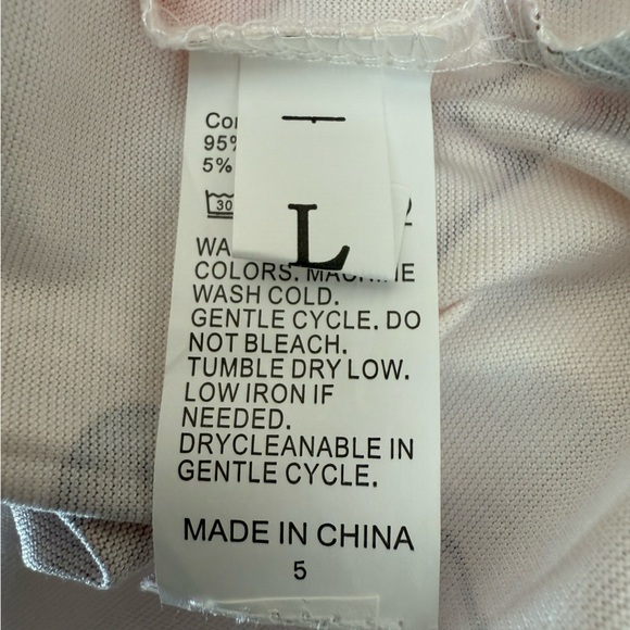 New white pink green red mushroom print 2-piece pajama top & pants set large - Picture 12 of 13